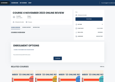 Gillesania Engineering Review and Training Center: Optimizing In-Demand On-Demand Learning for Online Enrollment with New Website + LMS.